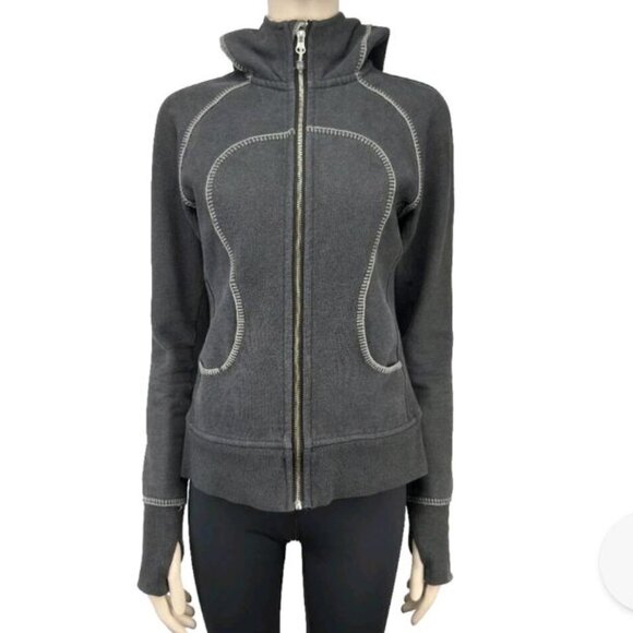 lululemon athletica Tops - Lululemon Athletica Scuba Hoodie Full Zip - Up Jacket in Gray with Pockets, Logo